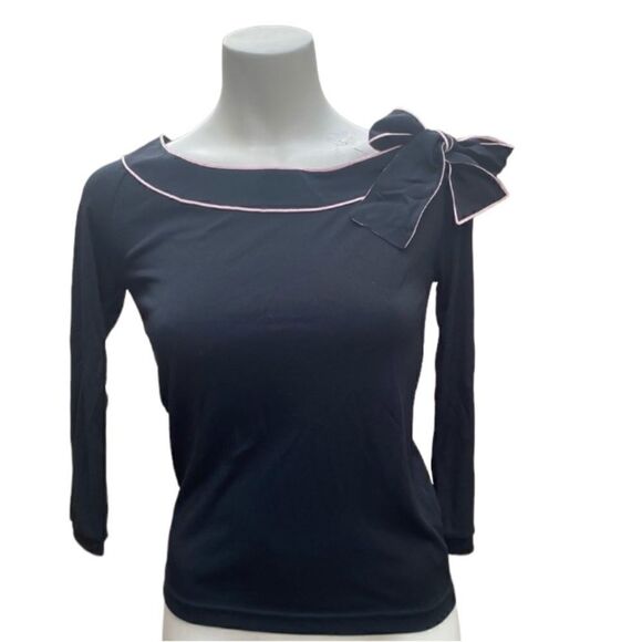 Marc Jacobs Bateau neckline black top - Picture 1 of 12